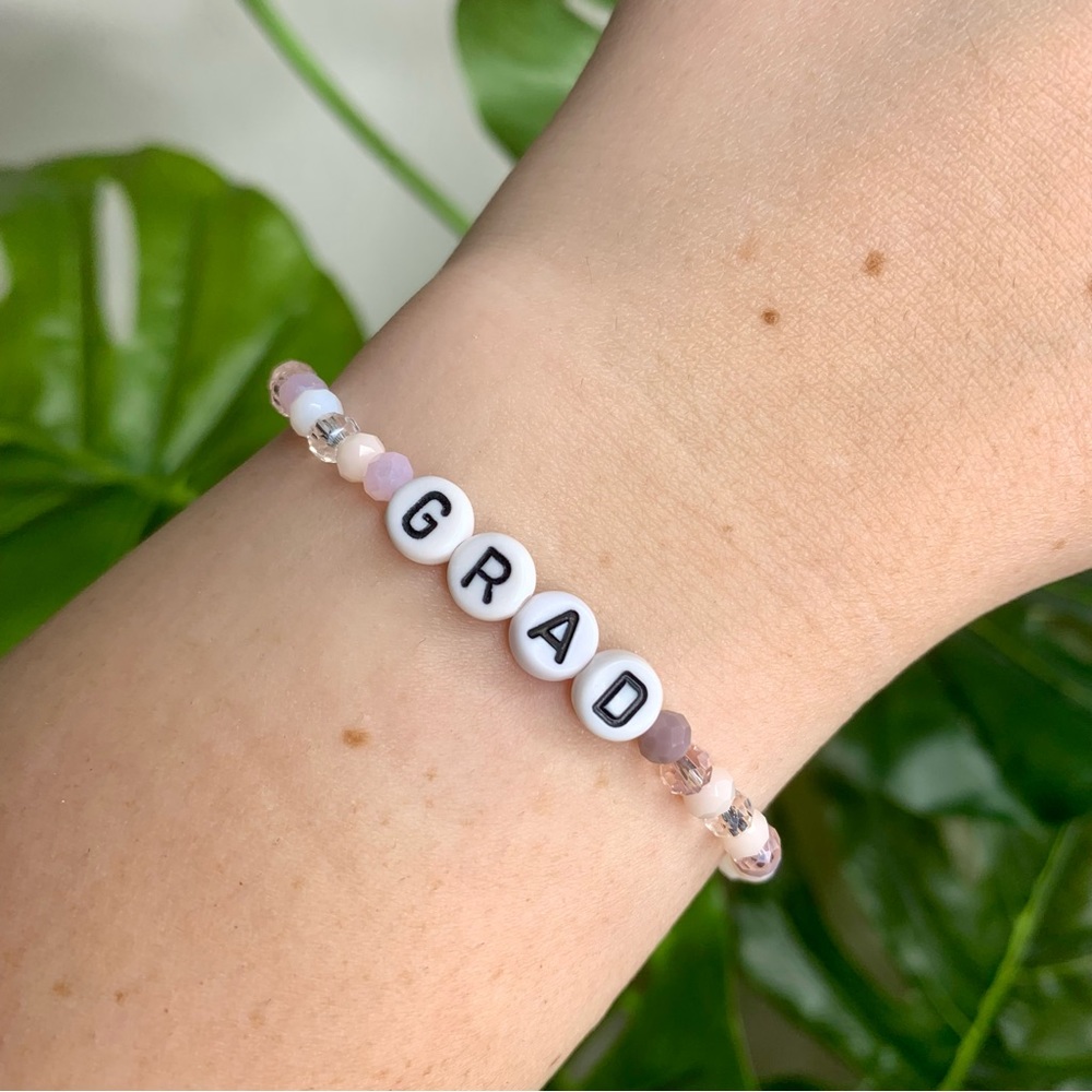 Custom Letter Word Beaded Bracelet | Any Word | Any Color